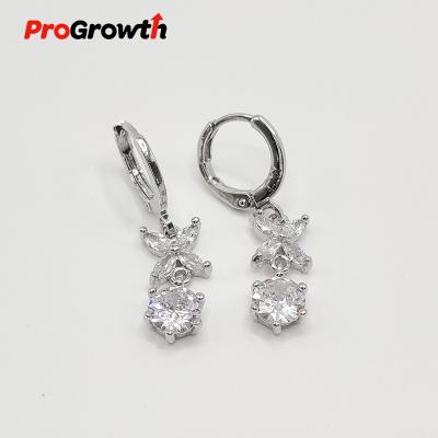 China FASHIONABLE Cross Pendant Decoration Good Side Earrings White Gold Plating Jewelry Personalized Gift EB20046WP for sale