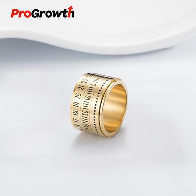 China Wholesale Titanium Steel RT30040 Men's Jewelry Digital Accessories Rotating Ring Time Arabic Fashion Casual/Sporty for sale