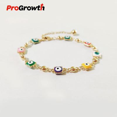 China FASHIONABLE square anklet colorful eyes beaded bell foot chain cc color jewelry wholesale ornament AZ500002WCC for sale