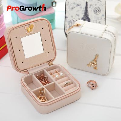 China PU Leather Creative Jewelry Box Travel Insist Jewelry Storage Box Earring Storage Bag Portable Ring Necklace Placement for sale