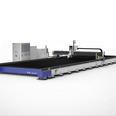 China Ground Rail Fiber Gantry Laser Cutting Machine 30000W With Swing Head for sale