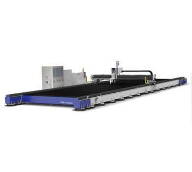 China Ground Rail Heavy Duty Gantry Laser Cutting Machine With Large Processing Area for sale