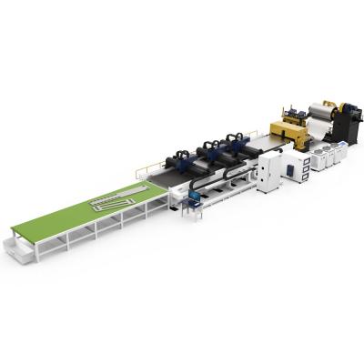 China 3000W Laser Power Automatic Coiled Sheet Laser Cutting Machine Hypcut/Cypcut Control System for Large-Scale Cutting for sale