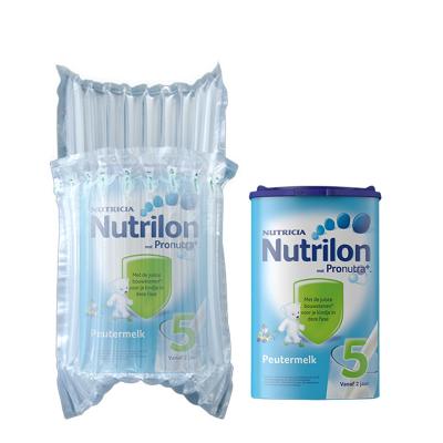 China 21*13cm air column bag milk powder boxes packaging air bubble film inflatable column collision avoidance shockproof airbag for sale