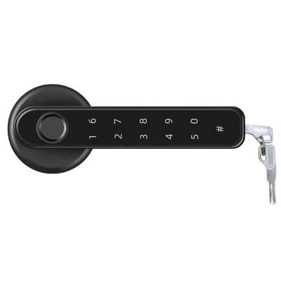 China One Handle Open Fingerprint Password Lock In The Door Home Office Bedroom Room Ball Lock Wooden Electronic Door Handle FF8 for sale