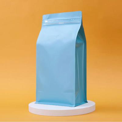 China Bulk Coffee Bags With Valve And Zipper Lock Degassing Valve Eight-Side Seal Bag Reusable for sale