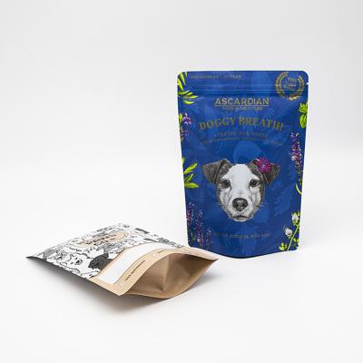 China Kleine Plastic Zip Lock Bags Voor Voedsel Huisdieren Verpakking Honden Lekker Stand Up Pouch Te koop