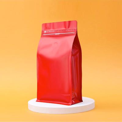 China Eye-catching Self-Sealing Zipper Coffee Bag With Eight-Side Seal Design And Unique Valve Function for sale