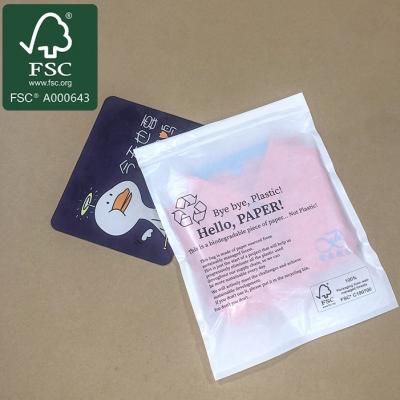 China FSC Certificated Eco-Friendly Biodegradable Glassine Paper Bags For Clothes , T Shirt for sale