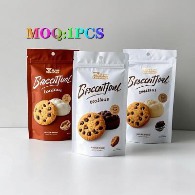 China Custom Printed Matte Recyclable Upright Zip Bags Candy Cookie Coffee Aluminum Foil Packaging Smell Proof mylar bag with zipper for sale