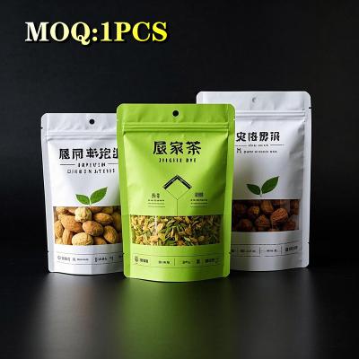 China Custom Printed 250g 500g Food Grade Stand Up Pouches Plastic Zipper Pack Tea Coffee Packaging Bag for sale