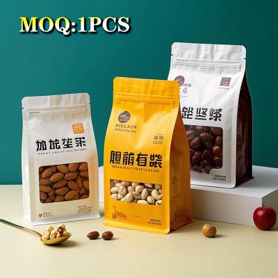 China Custom Printed Plastic Flat Bottom Bags Reusable Moisture-Proof Food Packaging Candy Cookie Snacks Gravure/Digital Printing for sale