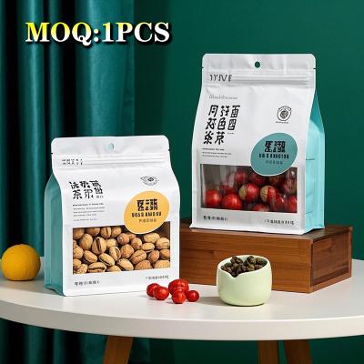 China 250g 12oz Custom Printed Logo Plastic Black Flat Bottom Coffee Bags Packaging With Valve And Zipper for sale