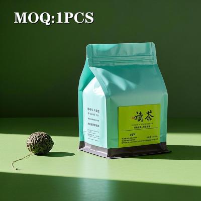 China Flat Bottom Ziplock Bags for Tea and Pet Food Packaging for sale