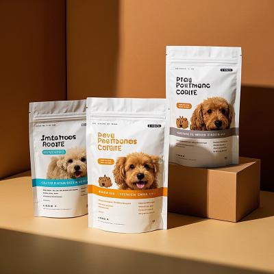 Κίνα Resealable Kraft Paper Pet Food Packaging Bag Biodegradable OEM Logo Printing Service προς πώληση