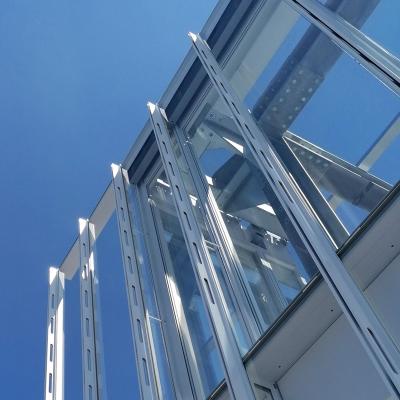 China Modern Construction Exterior Design Aluminum Double Installation Double Glass Curtain Wall High Glass Curtain Wall for sale