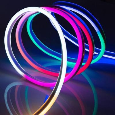 China Waterproof Magic Decorative Flexible Outdoor Theme Park RGB LED Colorful Neon Strips for sale