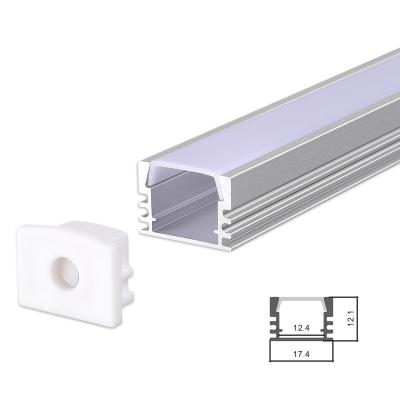 China Affordable Price Heat Resistance 17x12mm Cabinet Extruded LED Aluminum Profile Black Sliver White Color for sale