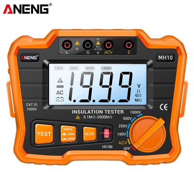 China ANENG MH10 HD Digital Auto Insulation Resistance Megger Tester 1000V Megometer Megohmmeter Ohm Test Range Meter MH10 for sale