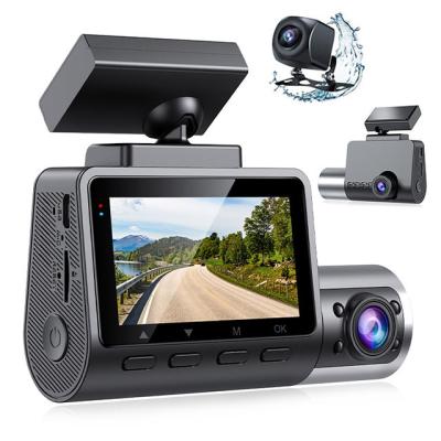 China NIGHT VISION 3 2 inch IPS display 1080p dash camera dashcam lens channel camera with car reverse view for sale