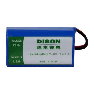 China High Safety LiFePo4 12.8v 1.5Ah Cylindrical Lithium Ion Battery Pack with self-protection functions for sale