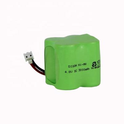 China 500 Cycles 4.8v SC 3000mah NiMh HRH23/43 Rechargeable Battery Pack for Emergency Lighting for sale