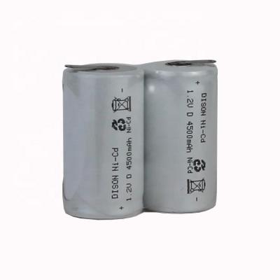 China High Temperature NiCd D 2.4v 4.5Ah Rechargeable NiCd Battery Pack 500 Cycles Emergency LED Driver for sale