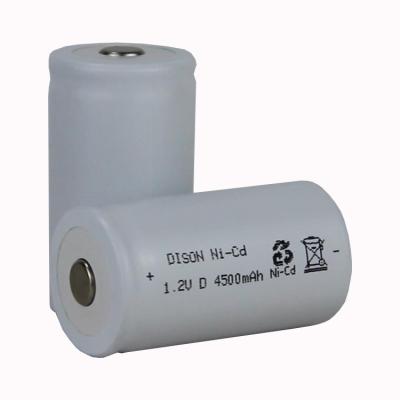 China -40C Low Temperature Rechargeable NiCd D KRH33/62 1.2V 5Ah Battery Cells for sale