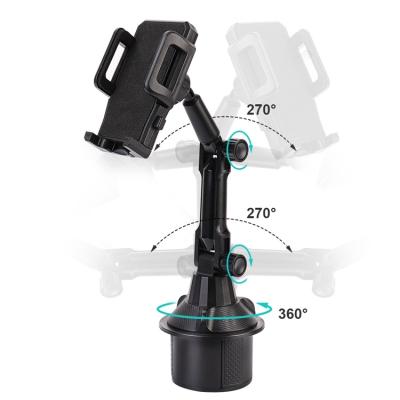 China Universal Adjustable Long Arm Phone Mount 360 Rotation Cup Cell Phone Holder For Car for sale