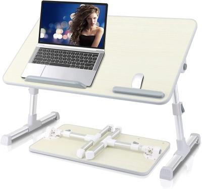 China Amazon Hot Selling Adjustable Portable Size Adjustable Laptop Table(Height) Folding Ergonomic Wooden Laptop Stand For Bed for sale