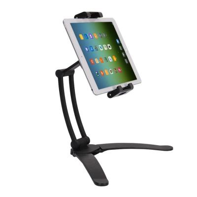 China Metal 2 in 1 Universal Desktop Wall Hang Tablet 360 Rotation Tablet Mount Phone Holder Stand for sale