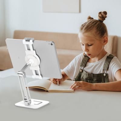 China Folding Adjustable Metal 360 Swivel Aluminum Tablet Stand Desk Tablet Holder Phone Mount Brackets for sale