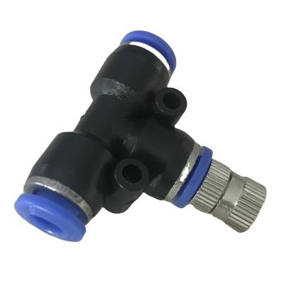 China Water Pipe Tube Fittings T Type Plastic Pneumatic Connector 6mm Three Way Fitting Hose Joint for sale