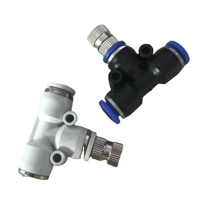 China High Durability Three Way Joint Hose Tee Connector With Mist Nozzle T Type Fittings For Water Cooling System for sale