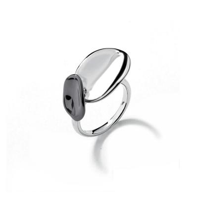 China Hot Selling Popular FASHIONABLE Personalized Stone Shape Casual S925 Sterling Silver Jewelry Ring for sale