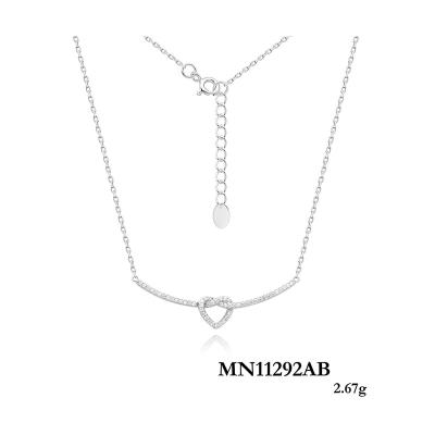 China TRENDY 925 Sterling Silver 18k Gold Plated Fashion Simple Creative Zircon Pendant Necklace for sale