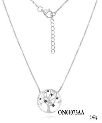 China TRENDY 925 Sterling Silver 18k Gold Plated Fashion Simple Creative Zircon Pendant Necklace for sale