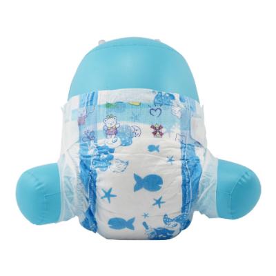 China Printed baby diaper produdction line make high quality baby diapers with elastic waistband for sale