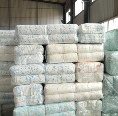 China Second Grade Plain Weave Baby Diaper In Stock Cheap Price Baby B Grade Diapers In Bales for sale