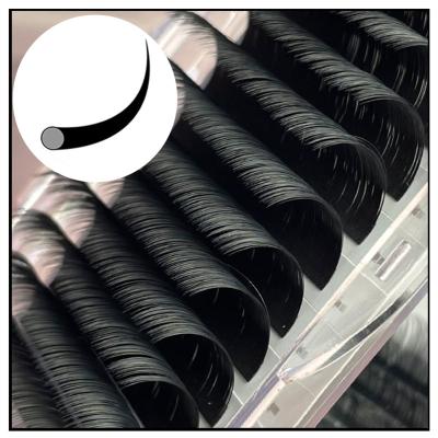 China Natural Soft Slit-tips Lash Extension Ellipse Individual False Flat Mink Flat Lashes Long Ellipse Natural Flat False Eyelash Extension for sale