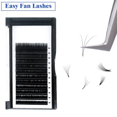 China Curved Flower Shaped Steady Loop Eyelash Extension Wholesale Pre-made Helix Shaped Eyelashes Eyelash Extension Kits for sale