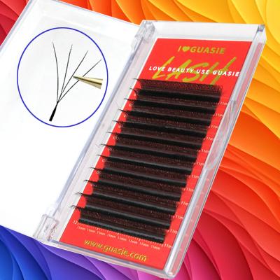 China Long 4D W Flower Shape Premade Eyelash Volume Eyelash Extension Four Different Natural Clover Leaf Clover Long Group Blooming Strands for sale