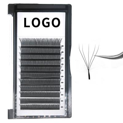 China 5D Effect Crisscross Clover Lashes Different Premade Eyelash Extensions for sale