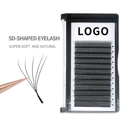 China Handmade 4D 5D W Lashes Criss Cross Extension 12line/Tray Premade Volume Fans Clover W Lashes for sale