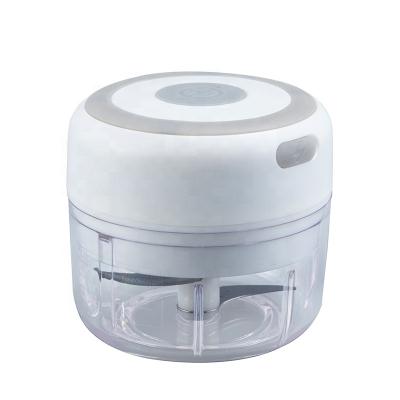 China Plastic Kitchen Tool Mini Electric Garlic Chopper Garlic Crusher with USB Rechargeable Charging for sale