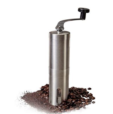 China Outdoor Manual Coffee Grinder with Adjustable Setting - Conical Burr Mill and Brushed Stainless Steel Whole Bean Burr Coffee Grinder for sale