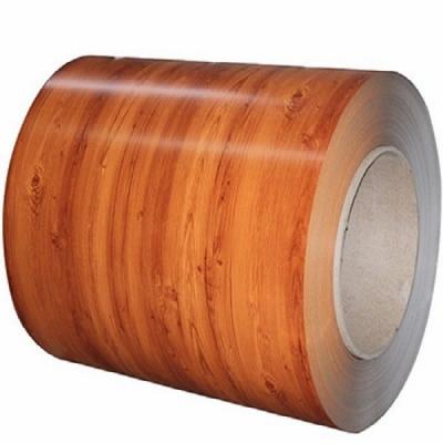 China Coating Thickness 1050 1100 Wood Grain Aluminium PE PVDF Prepaint Color Coated Aluminum Coil for sale