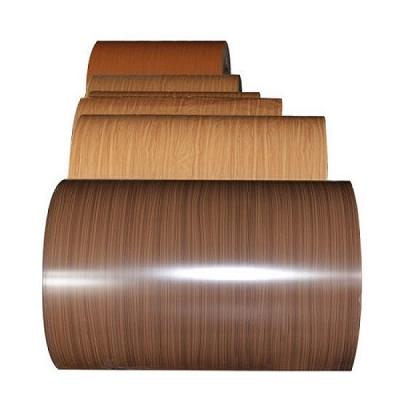 China Colorful Wood Grain Wall Cladding Materials 508mm PE PVDF Painted Aluminum Sheet Coil for sale