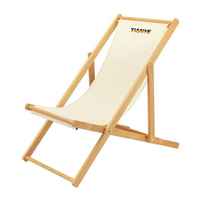 China Contemporary wholesale foldable outdoor wooden lounge ZM1044 portable reclining beach bamboo folding chair for sale