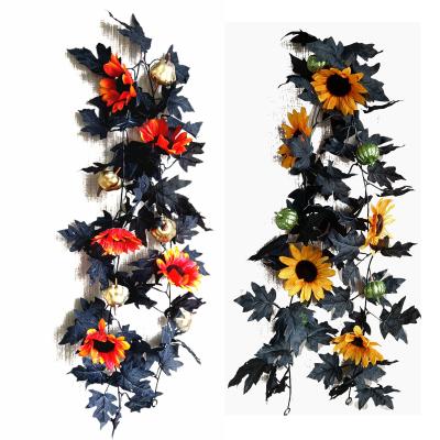 China Eco-friendly Christmas Supplier Promotional Special Shaped Christmas Ornament 1.8m Artificial Flowers Hanging Wreath for sale